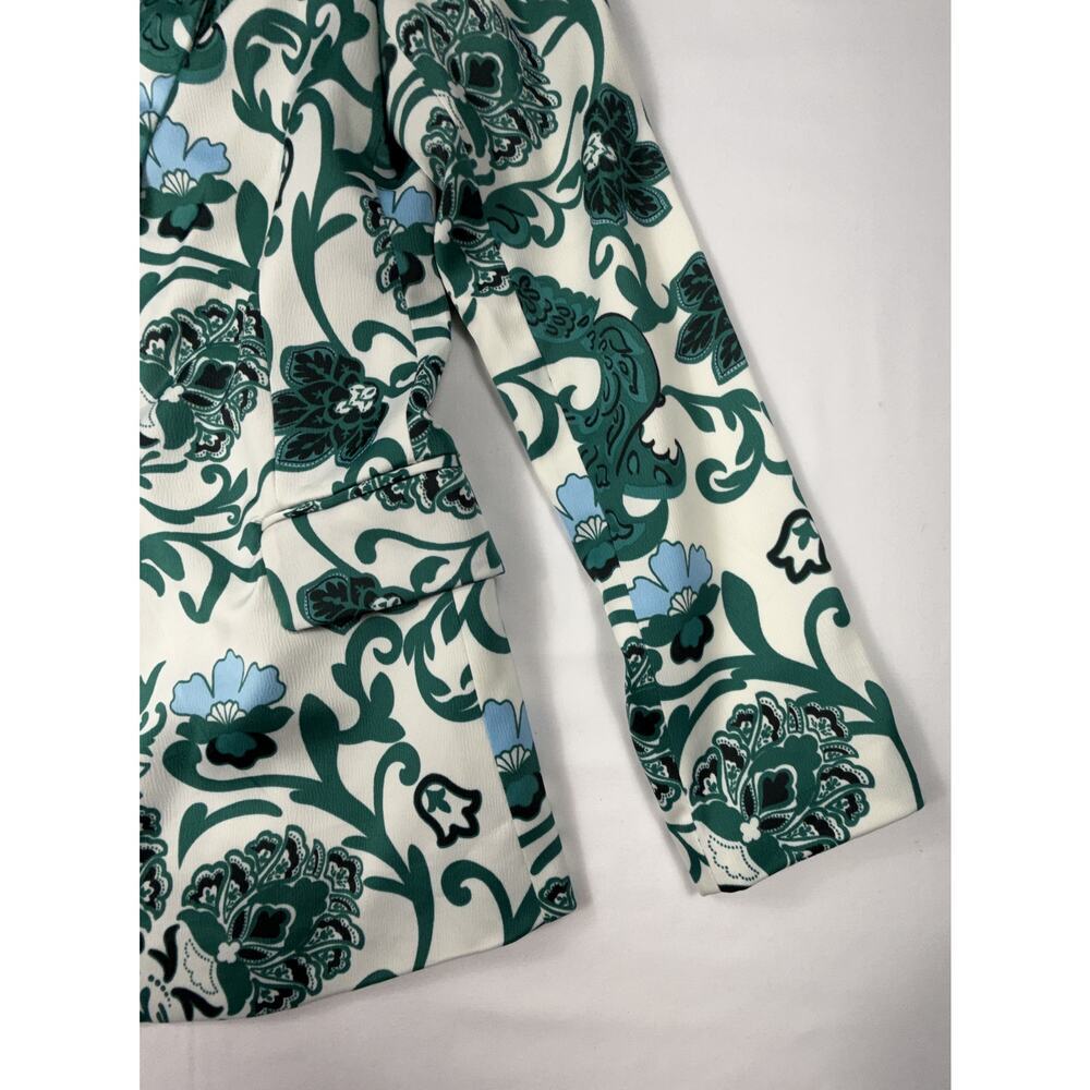 Rachel Zoe Women Notch Lapel Printed Satin Blazer and pants suit set Sz XS - Picture 9 of 16